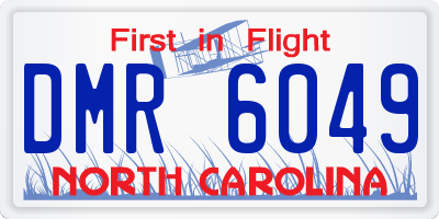 NC license plate DMR6049