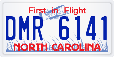 NC license plate DMR6141