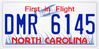 NC license plate DMR6145