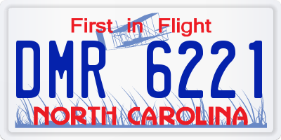 NC license plate DMR6221