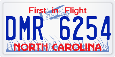 NC license plate DMR6254