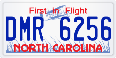 NC license plate DMR6256