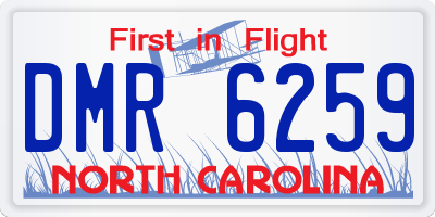 NC license plate DMR6259
