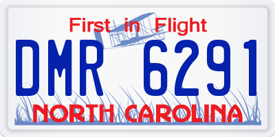 NC license plate DMR6291