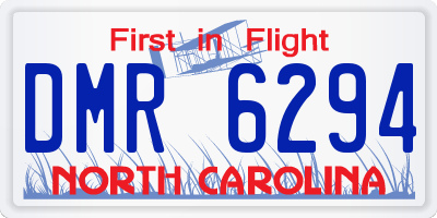 NC license plate DMR6294
