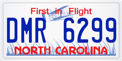 NC license plate DMR6299