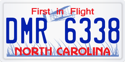 NC license plate DMR6338