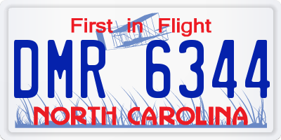 NC license plate DMR6344