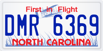 NC license plate DMR6369