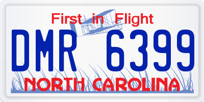 NC license plate DMR6399