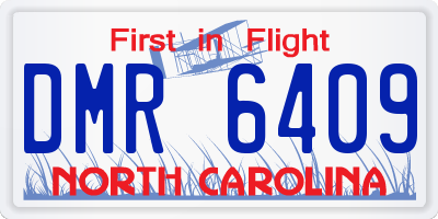 NC license plate DMR6409