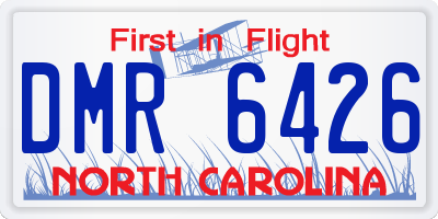 NC license plate DMR6426