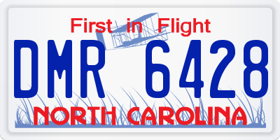 NC license plate DMR6428