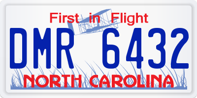 NC license plate DMR6432