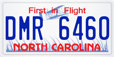 NC license plate DMR6460