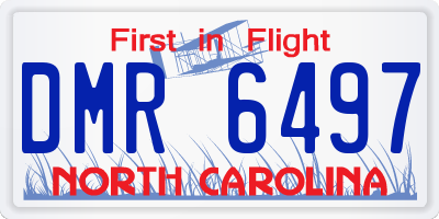 NC license plate DMR6497