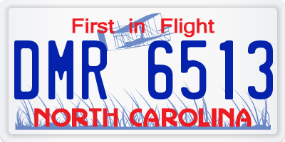 NC license plate DMR6513