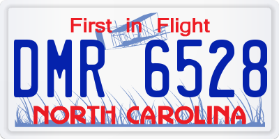NC license plate DMR6528