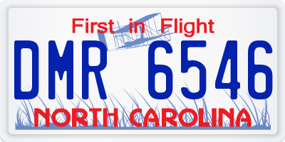 NC license plate DMR6546