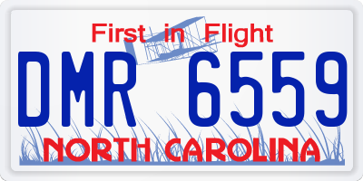 NC license plate DMR6559