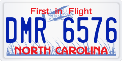 NC license plate DMR6576