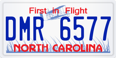 NC license plate DMR6577
