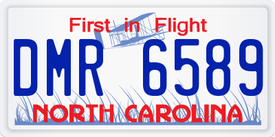 NC license plate DMR6589