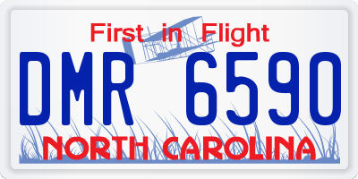 NC license plate DMR6590