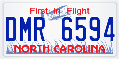 NC license plate DMR6594