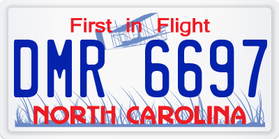 NC license plate DMR6697