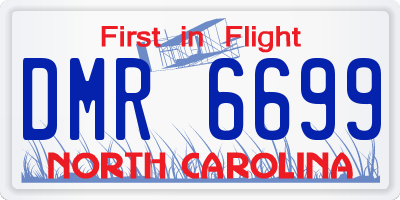 NC license plate DMR6699