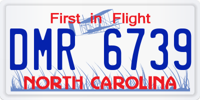 NC license plate DMR6739