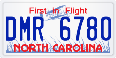 NC license plate DMR6780