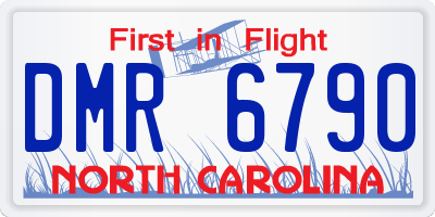 NC license plate DMR6790