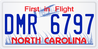 NC license plate DMR6797