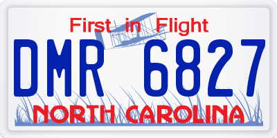 NC license plate DMR6827