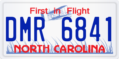 NC license plate DMR6841