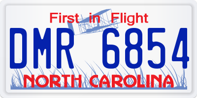 NC license plate DMR6854