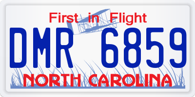 NC license plate DMR6859