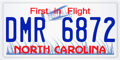NC license plate DMR6872