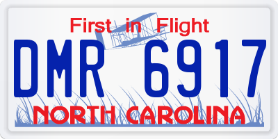 NC license plate DMR6917