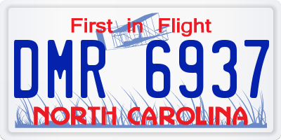 NC license plate DMR6937