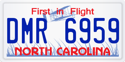 NC license plate DMR6959