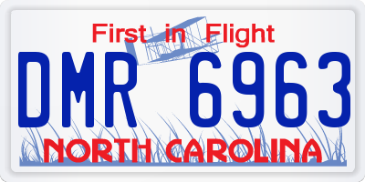 NC license plate DMR6963