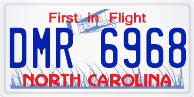 NC license plate DMR6968