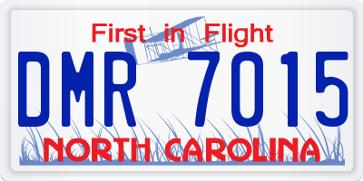 NC license plate DMR7015
