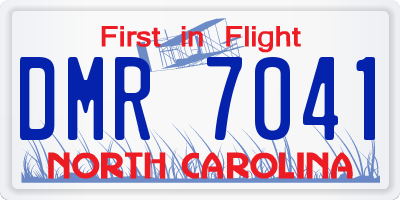NC license plate DMR7041