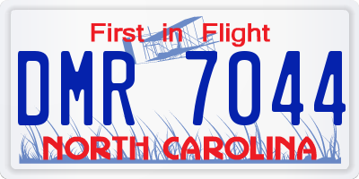 NC license plate DMR7044