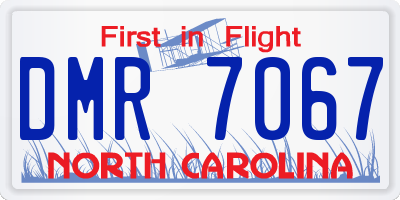 NC license plate DMR7067