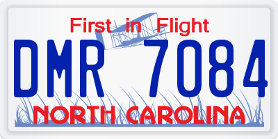 NC license plate DMR7084